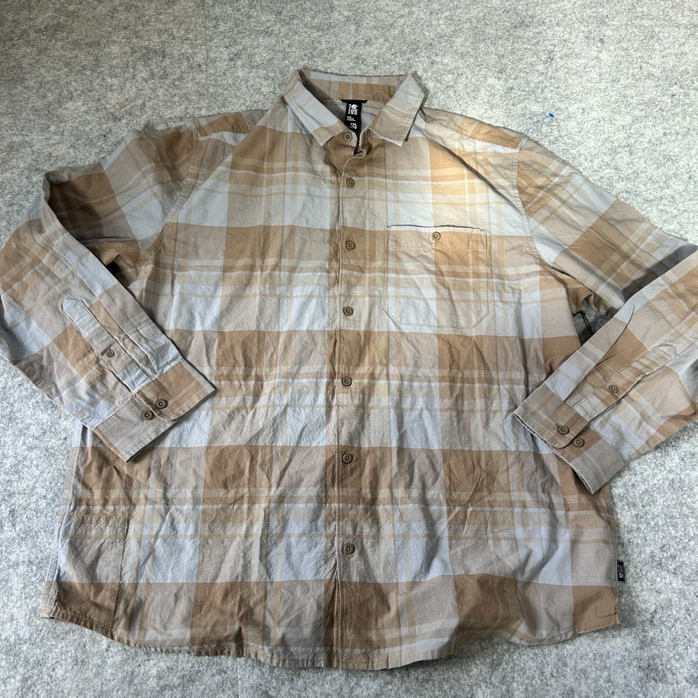 Mountain Hardwear Shirt Mens 2XL Button Up Casual Hiking Long Sleeve NWT - Picture 2 of 11